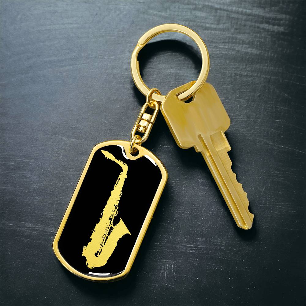 saxophone keychain