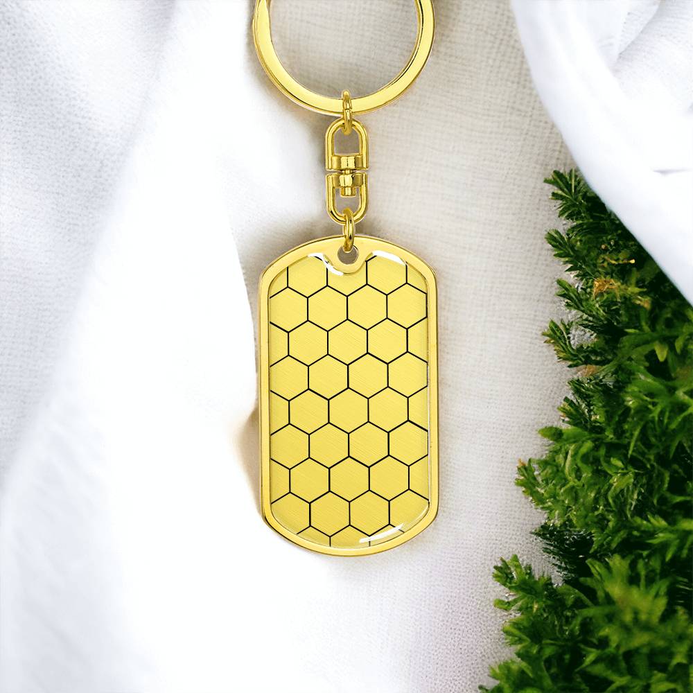 Honeycomb Keychain