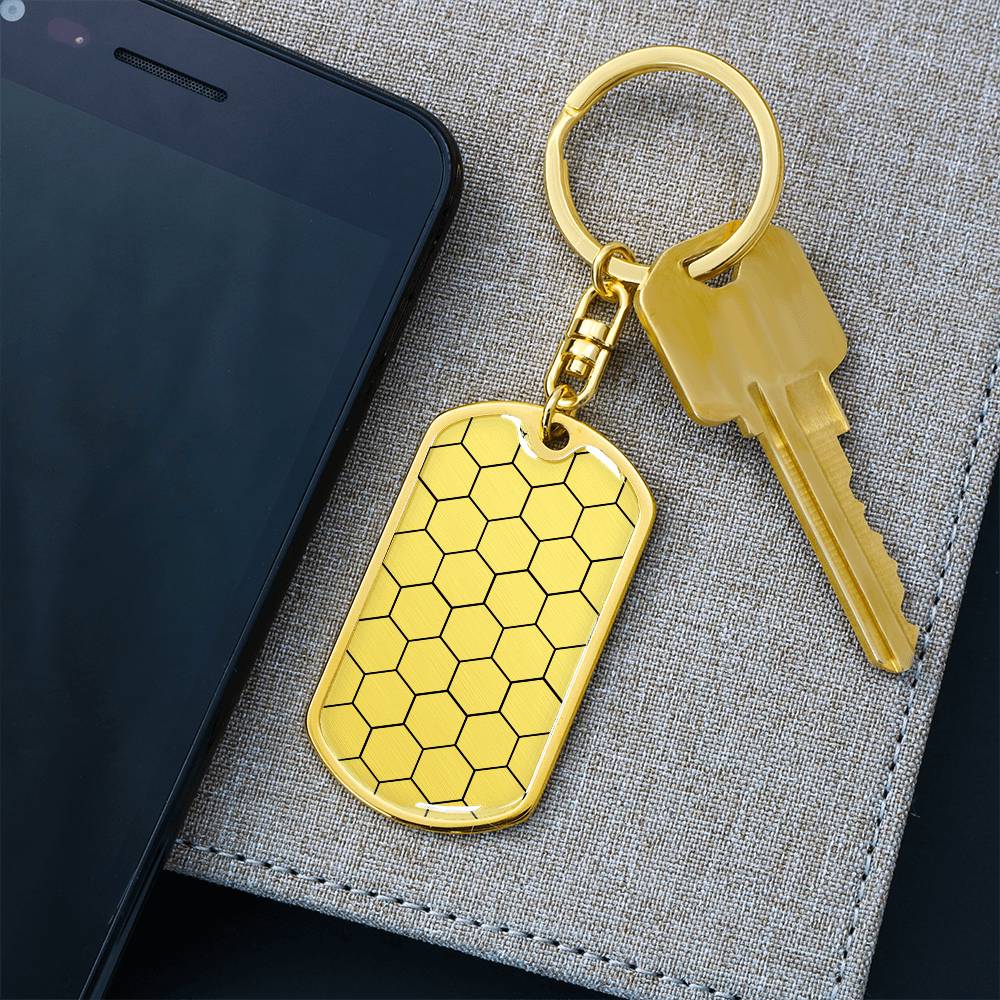 Honeycomb Keychain
