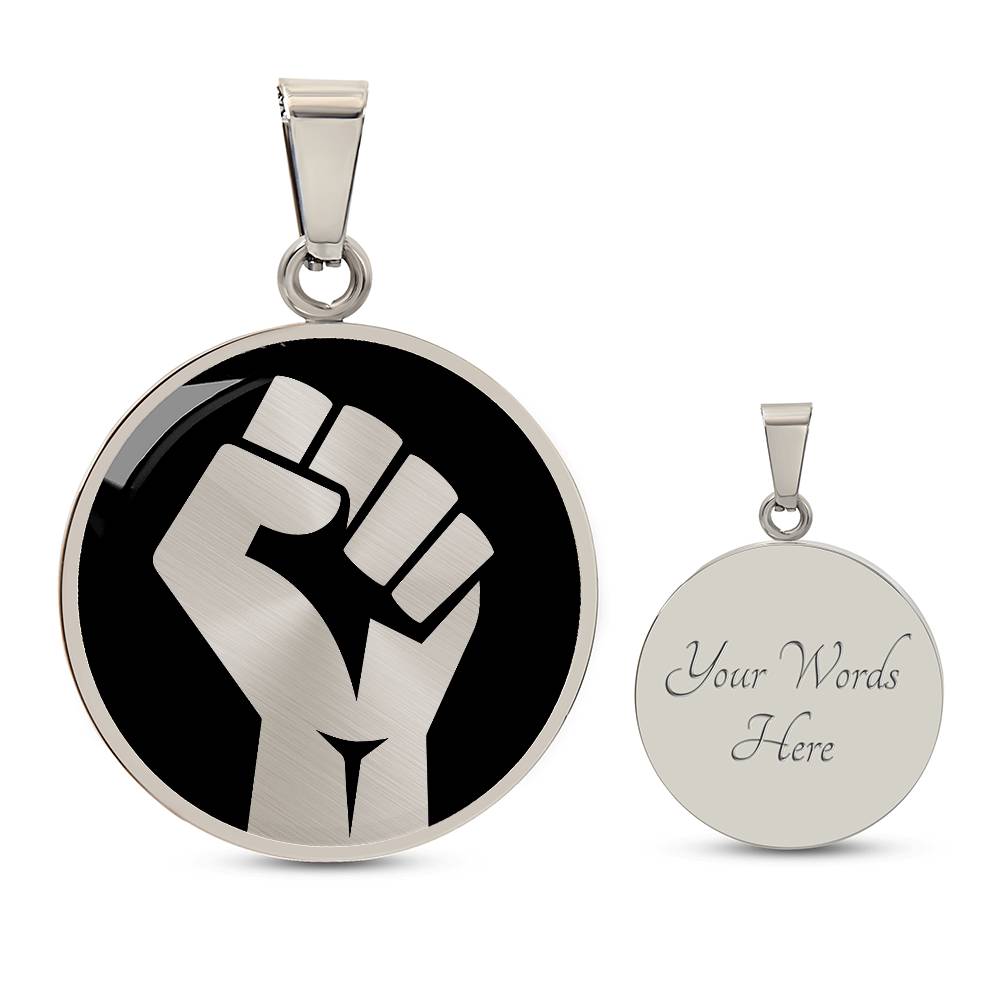 Raised Fist Necklace