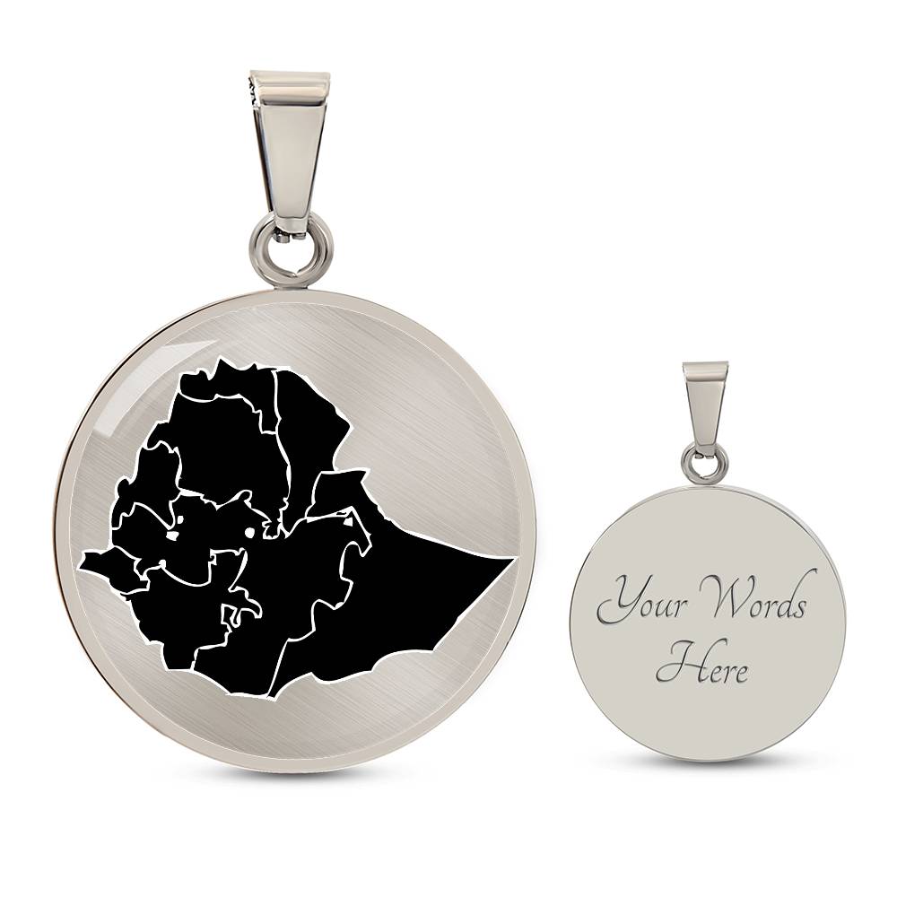Ethiopia map Necklace