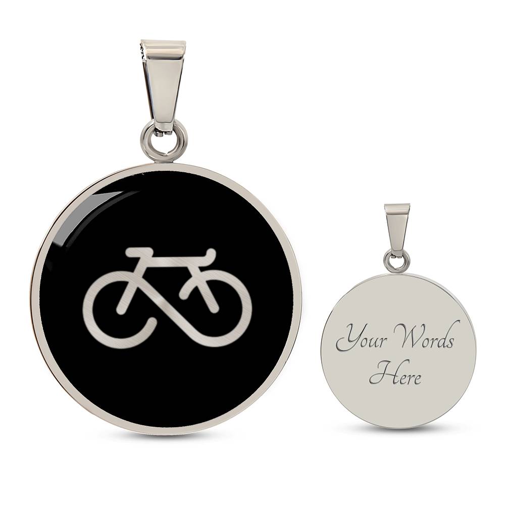 Infinity Bicycle Necklace