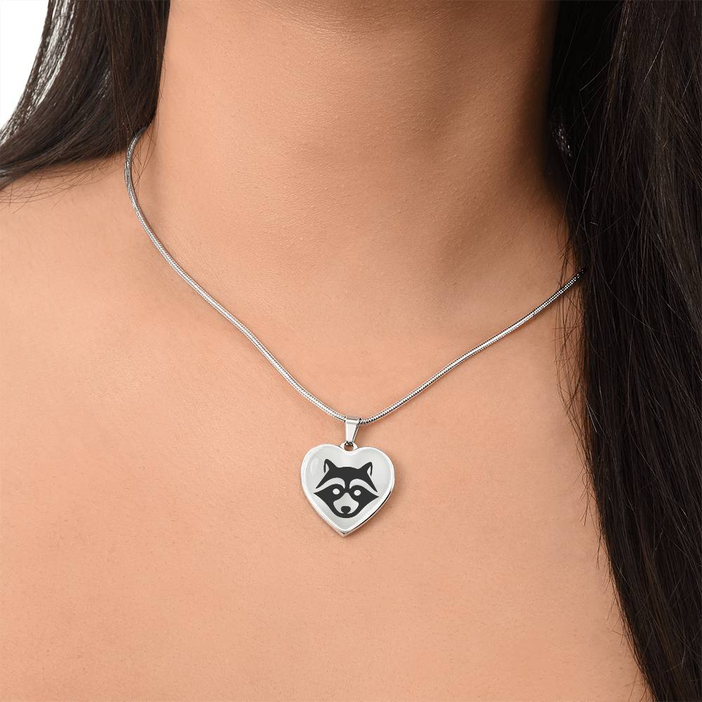 Raccoon Heart Necklace