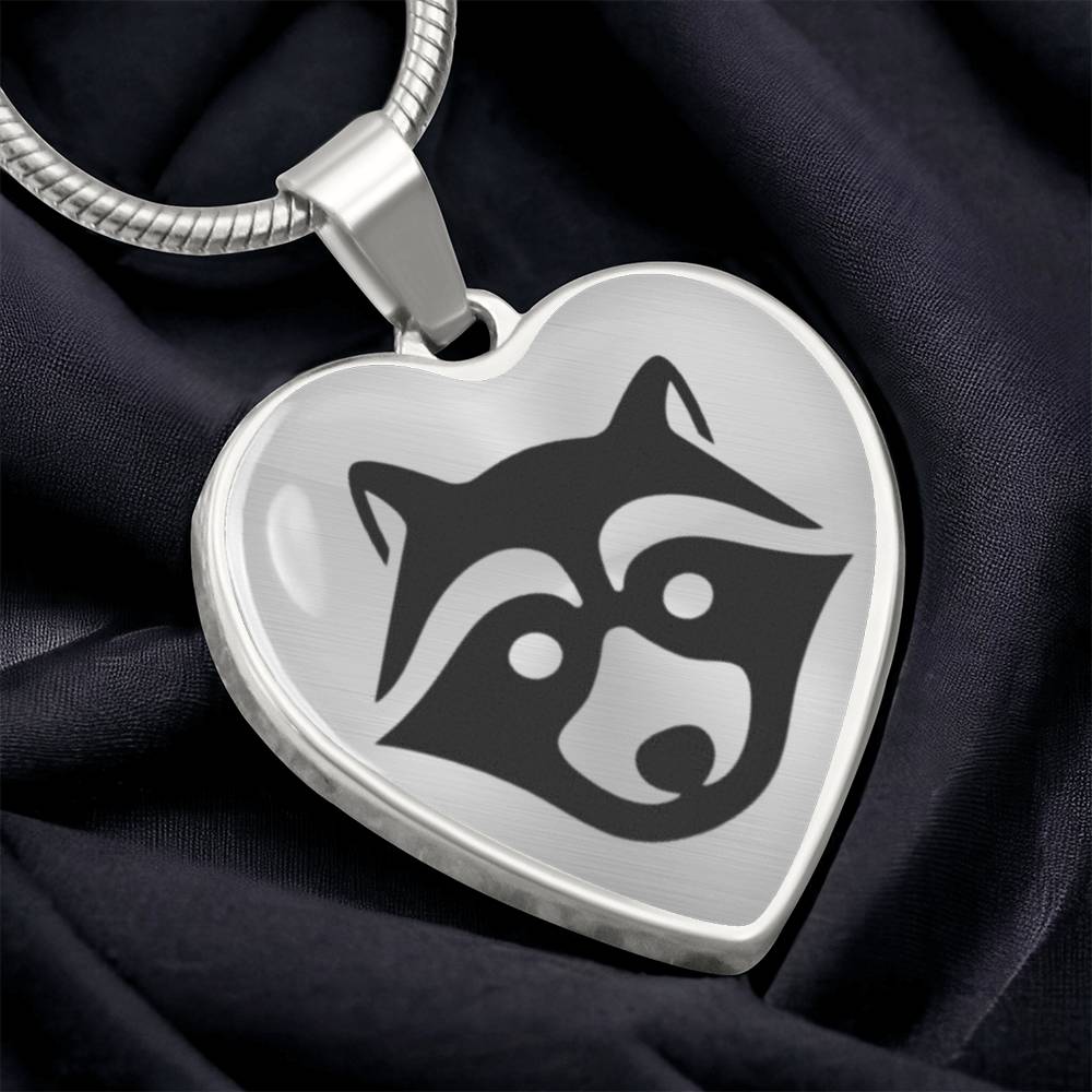 Raccoon Heart Necklace