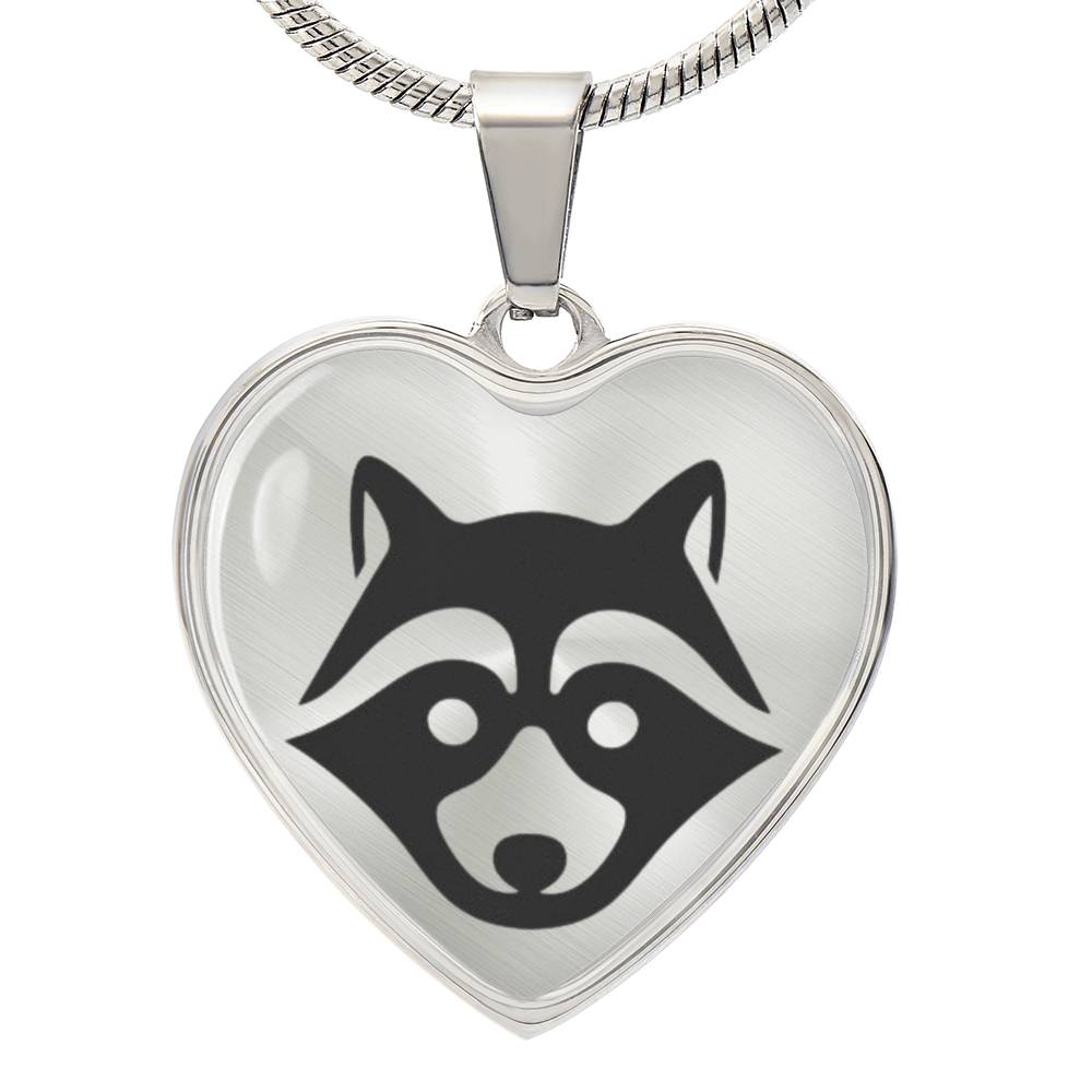 Raccoon Heart Necklace