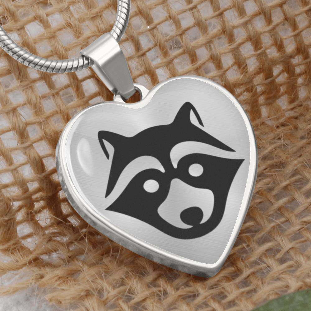 Raccoon Heart Necklace