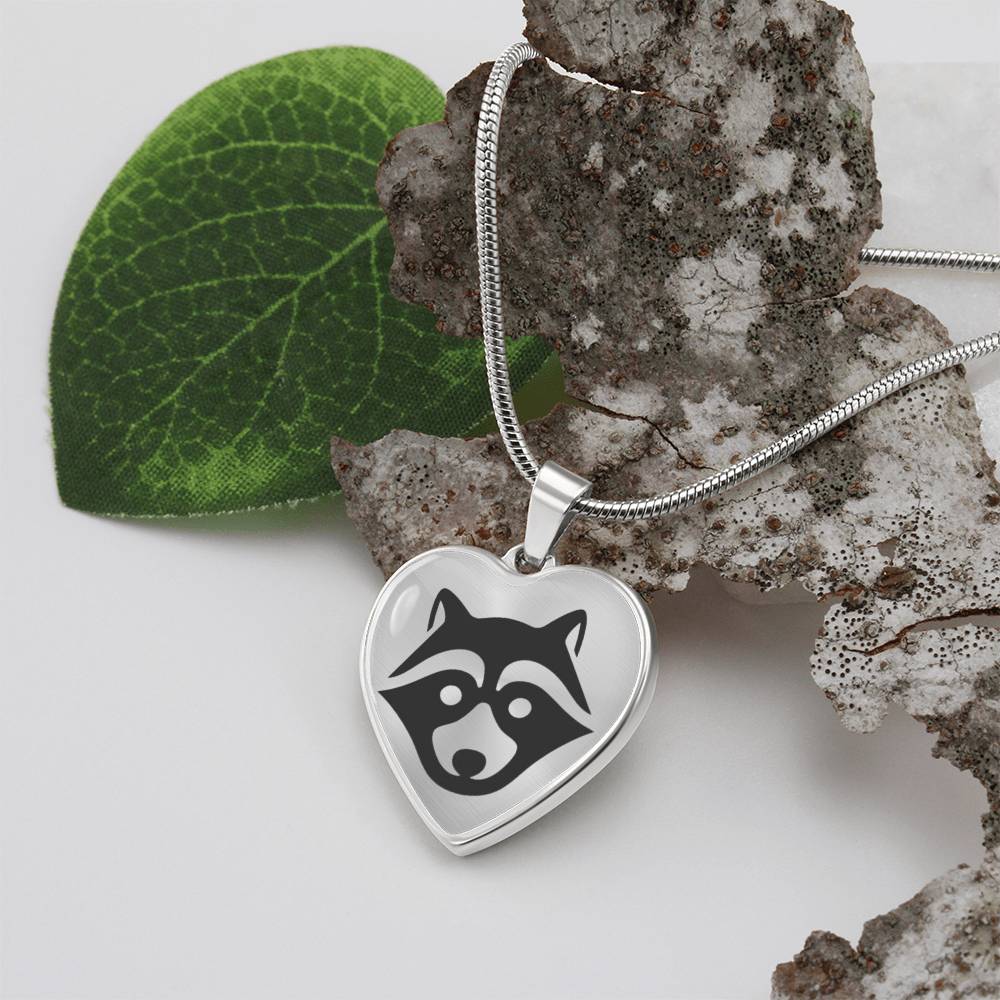 Raccoon Heart Necklace