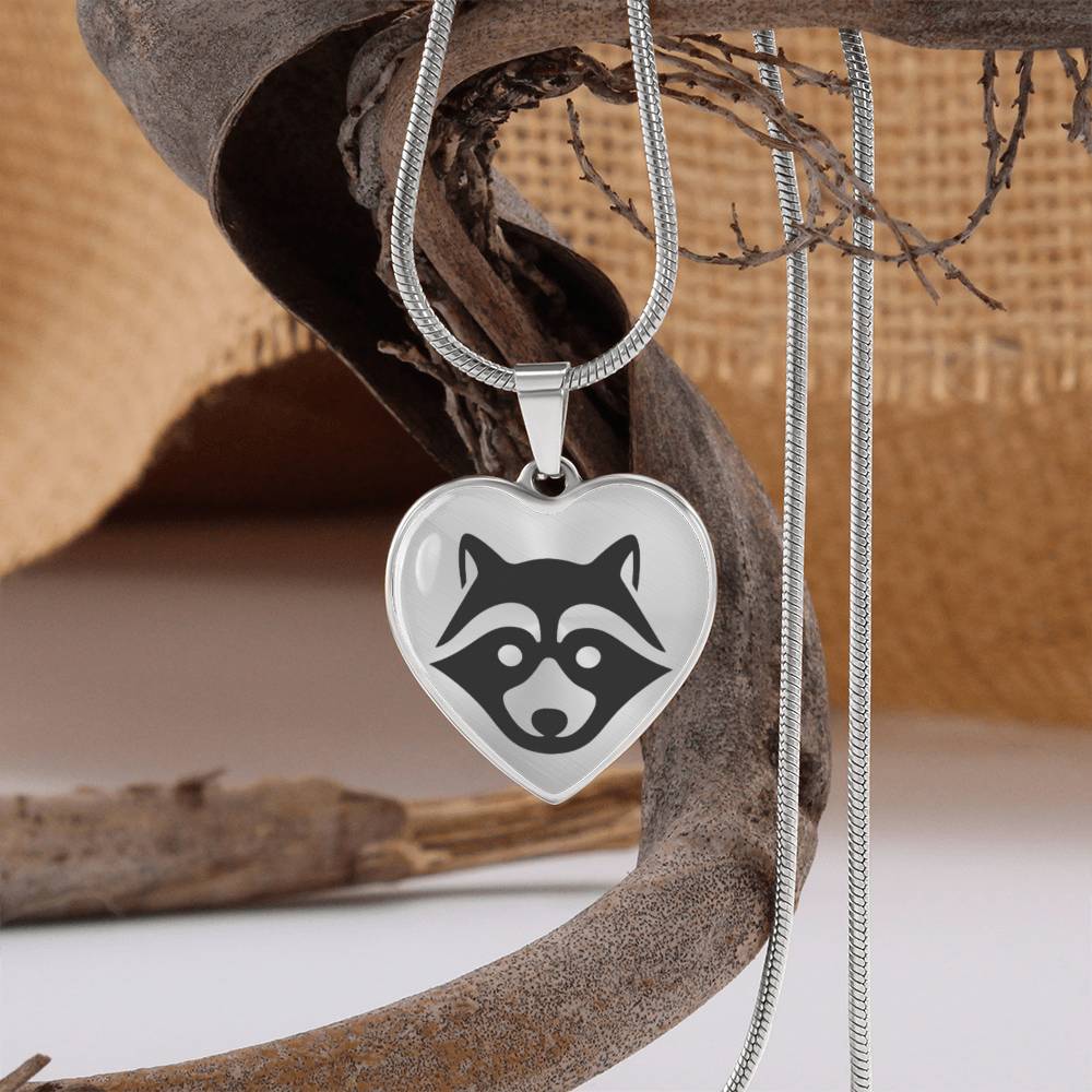 Raccoon Heart Necklace