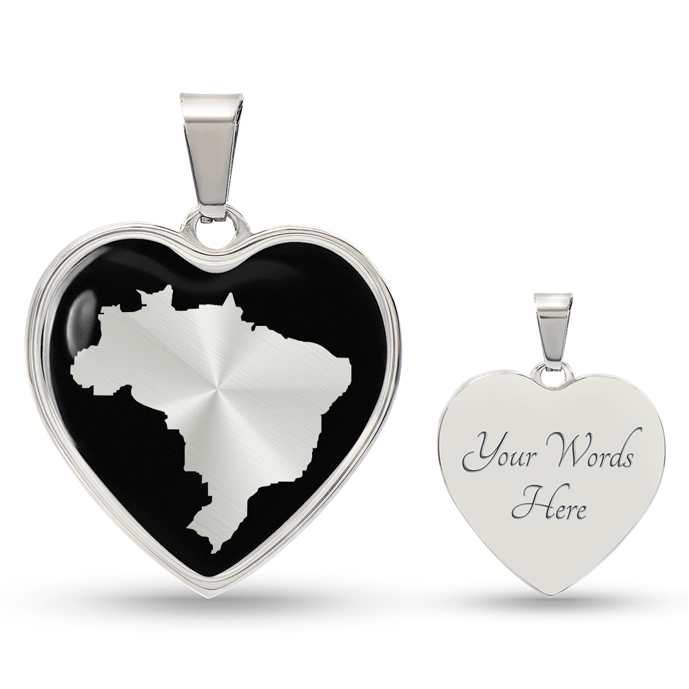 Brazil Map Necklace