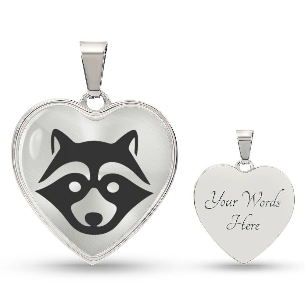 Raccoon Heart Necklace