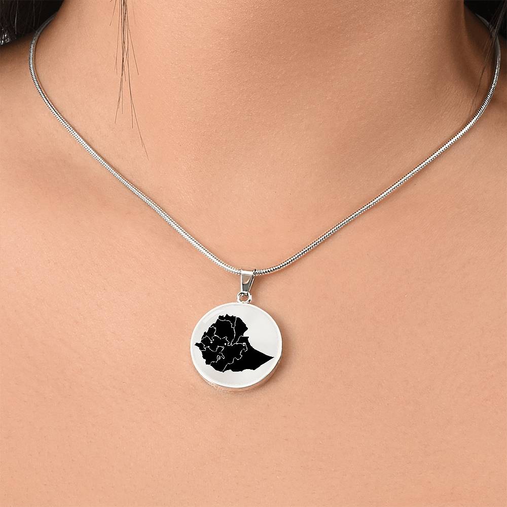 Ethiopia map Necklace