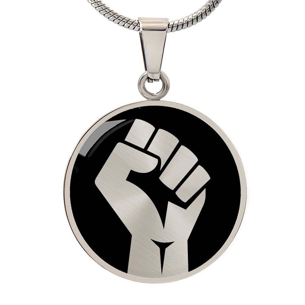 Raised Fist Necklace