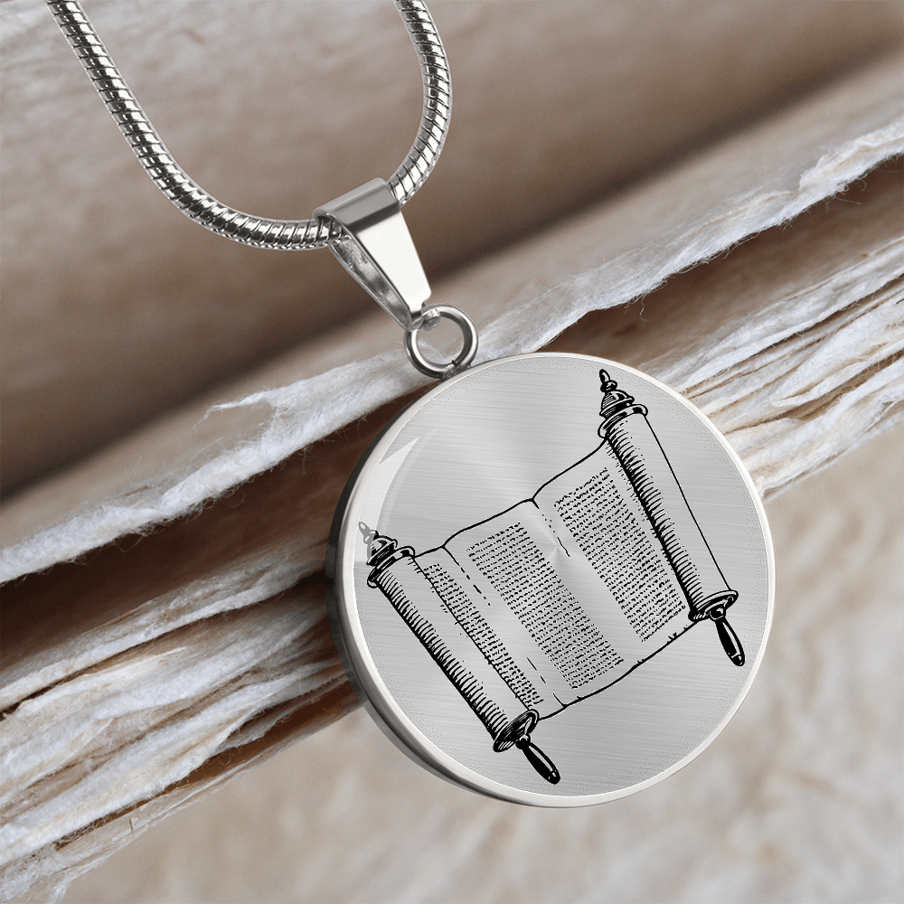 Torah clearance scroll necklace