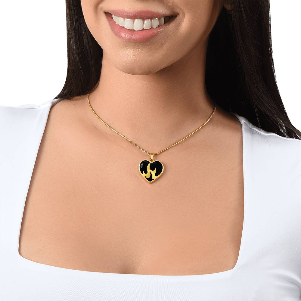 Flaming Heart Necklace
