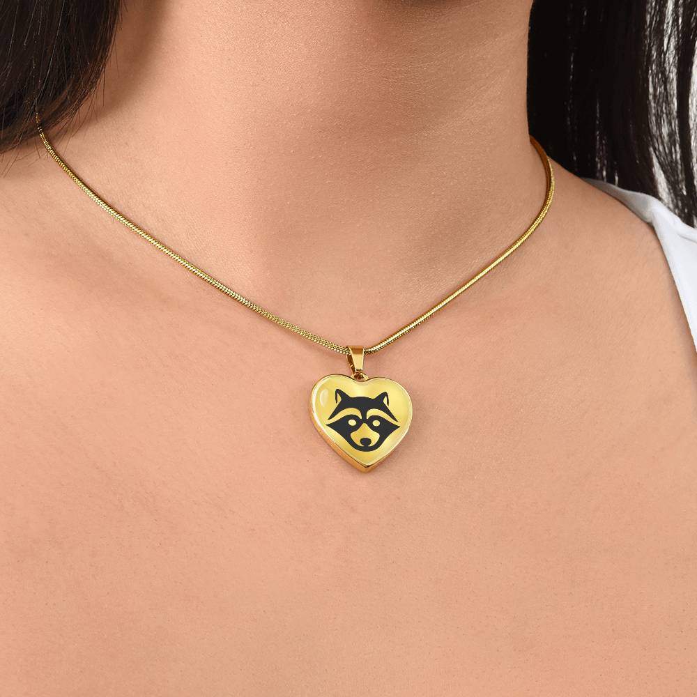 Raccoon Heart Necklace