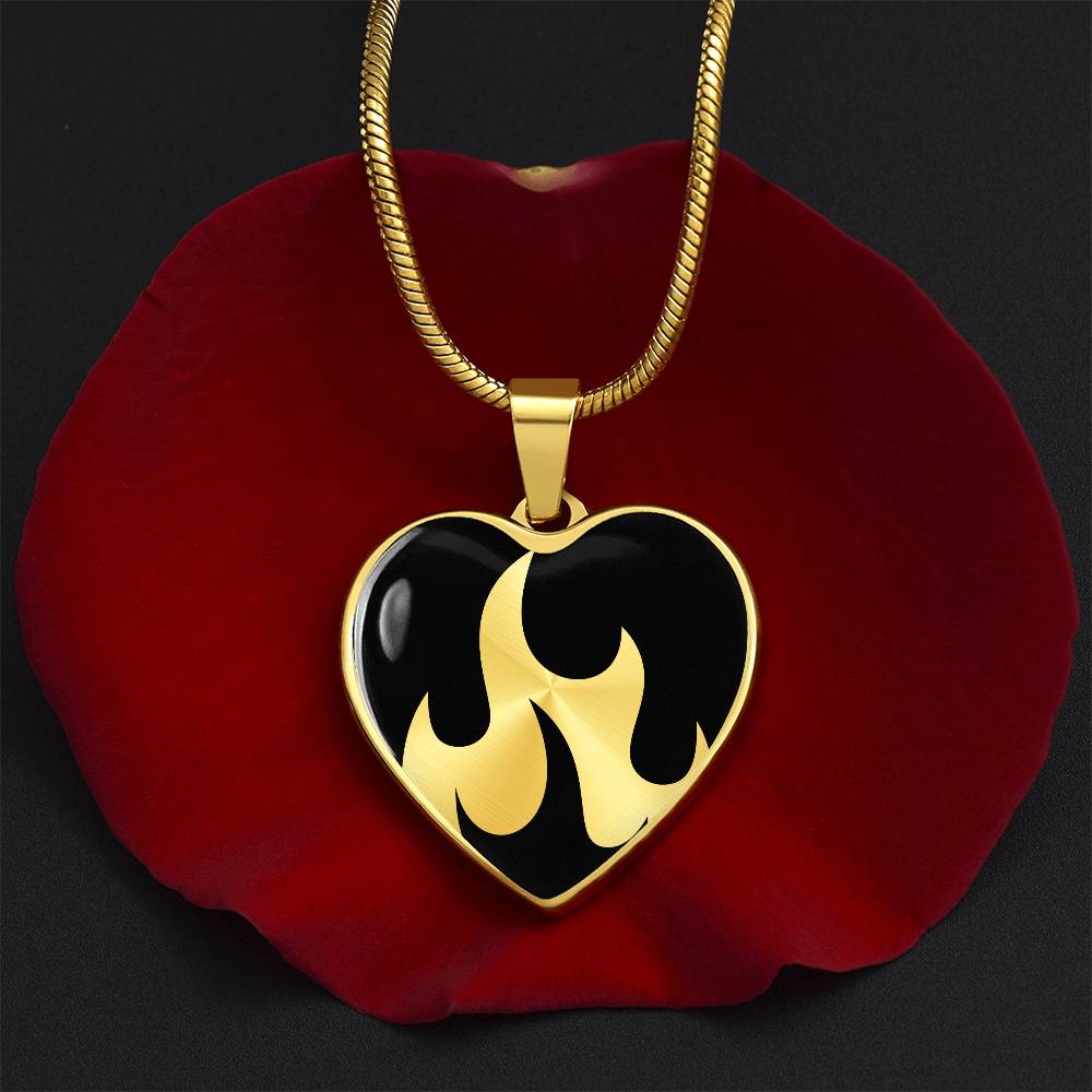 Flaming Heart Necklace