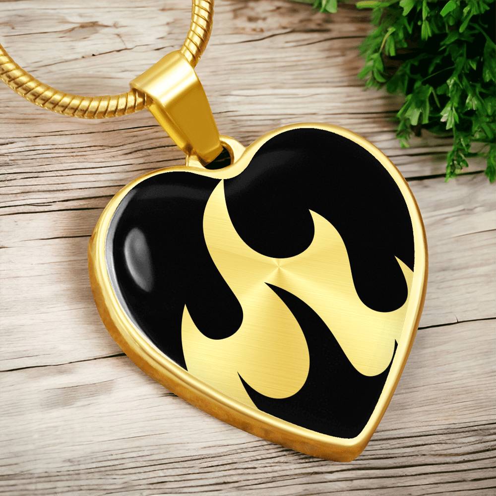 Flaming Heart Necklace