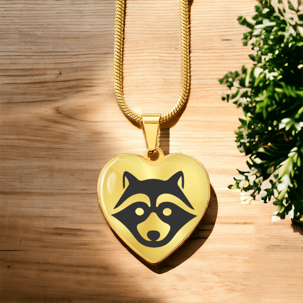 Raccoon Heart Necklace