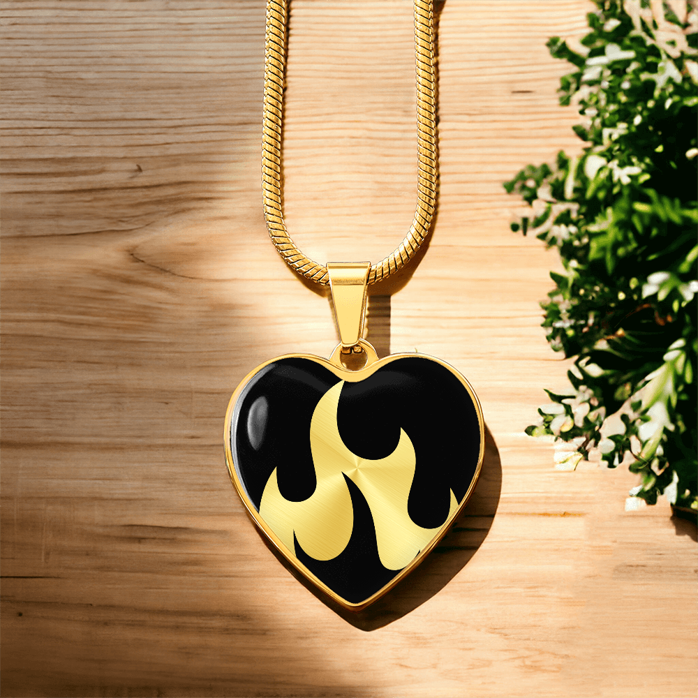 Flaming Heart Necklace