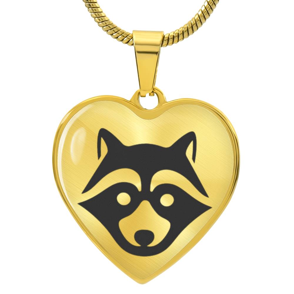 Raccoon Heart Necklace