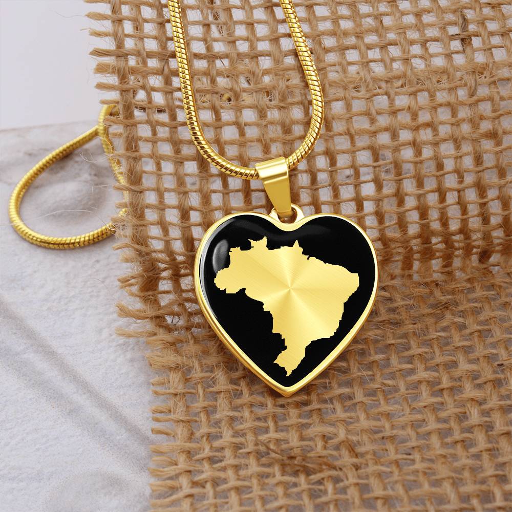 Brazil Map Necklace