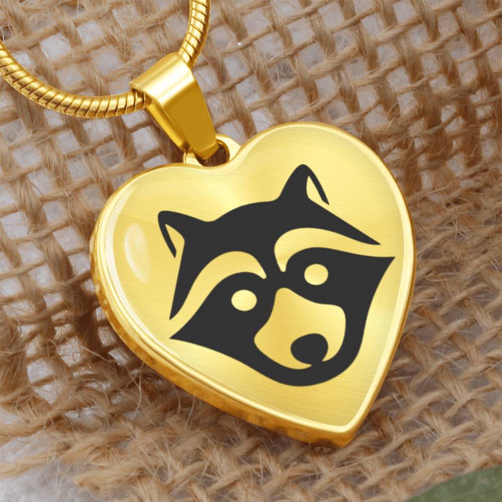 Raccoon Heart Necklace