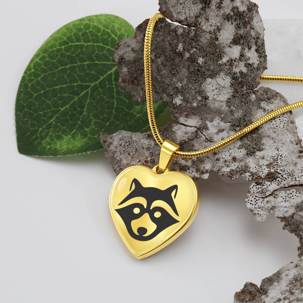 Raccoon Heart Necklace