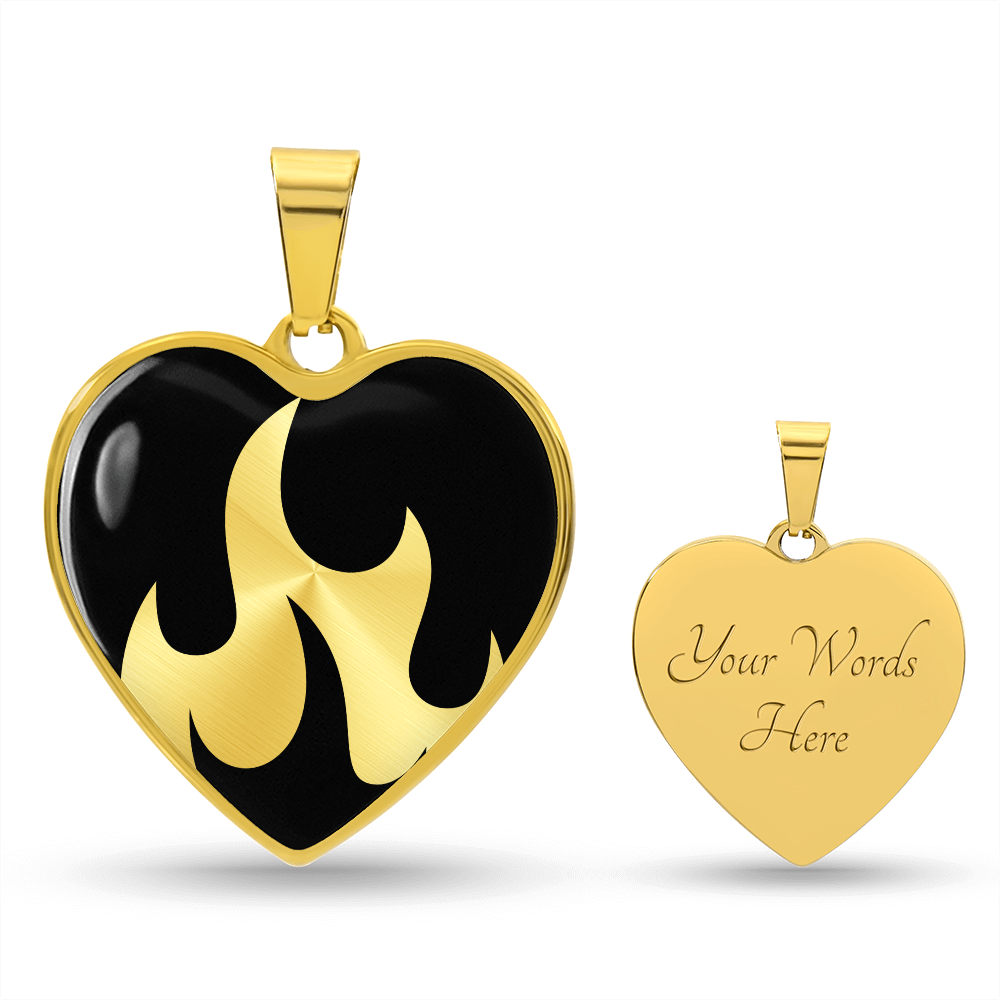 Flaming Heart Necklace