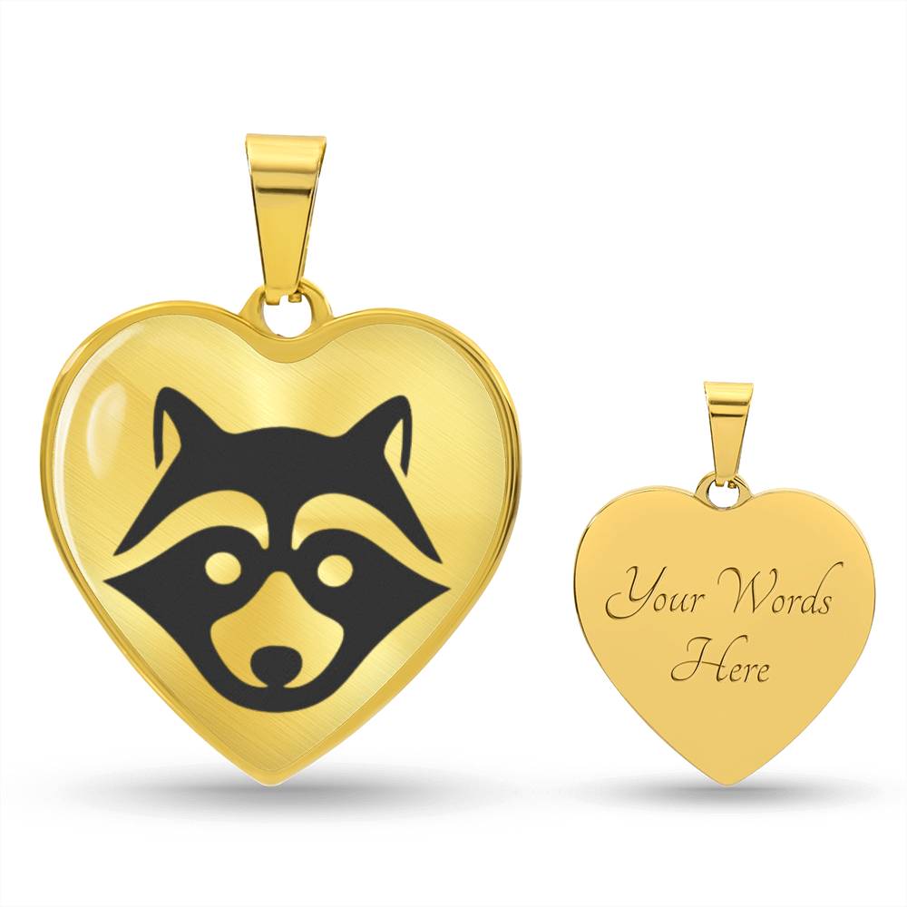 Raccoon Heart Necklace