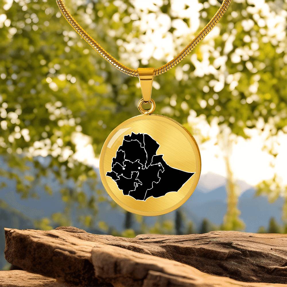 Ethiopia map Necklace