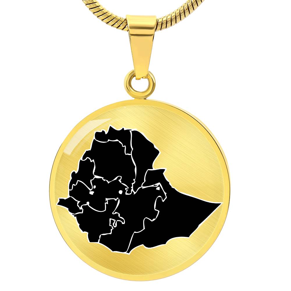 Ethiopia map Necklace