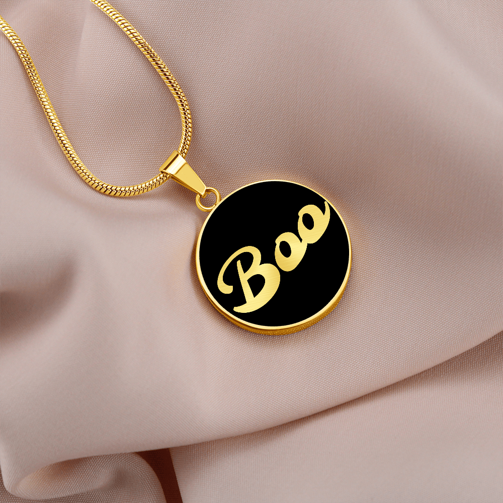 Boo Halloween Necklace