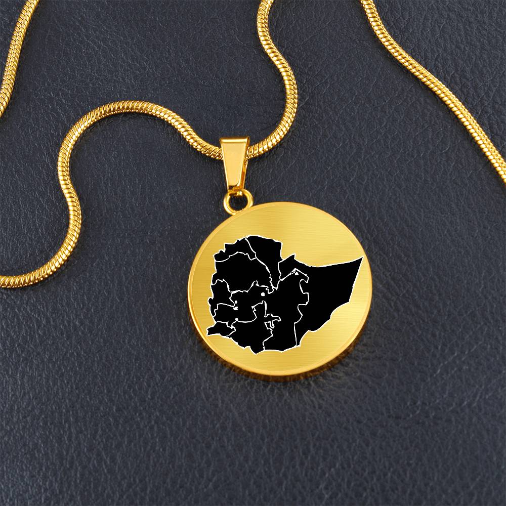 Ethiopia map Necklace