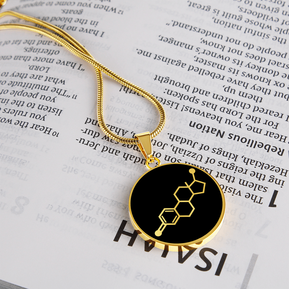 Estrogen Molecule Necklace