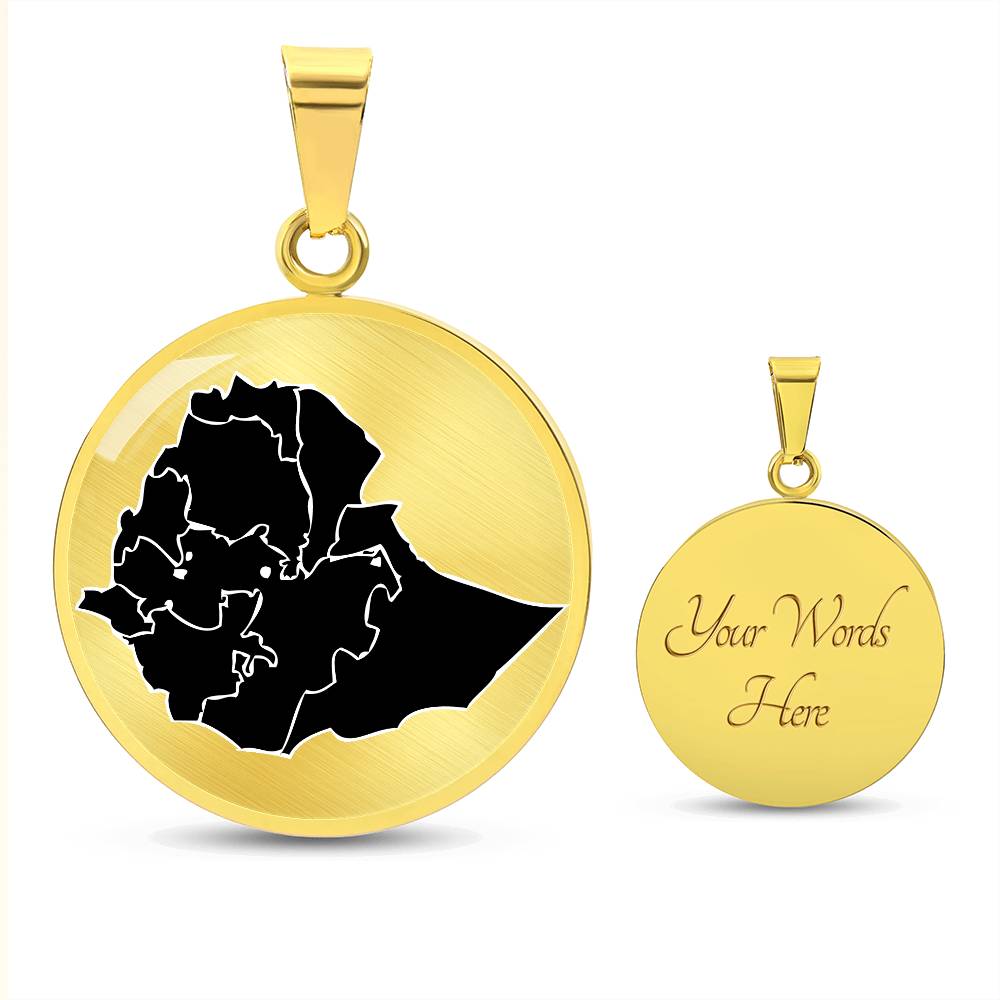 Ethiopia map Necklace