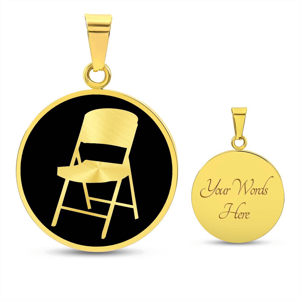 Folding Chair Golden Necklace Personalized
