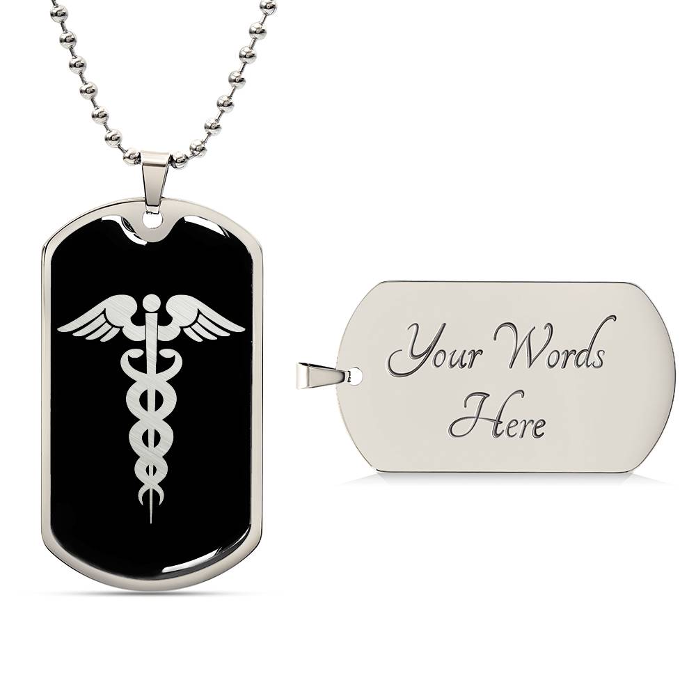 Pharmacist Dog Tag Necklace
