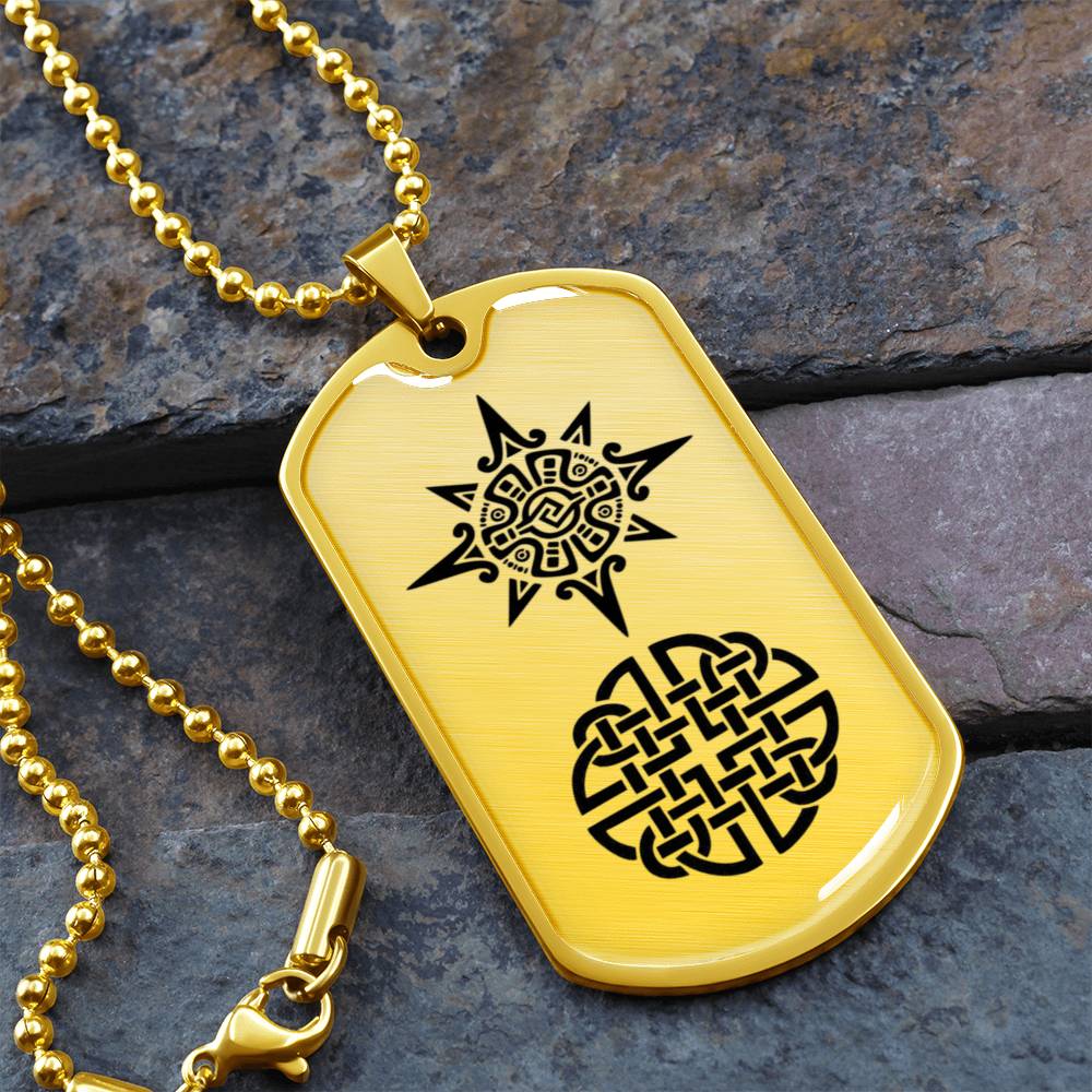 Aztec & Celtic Dog Tag Necklace