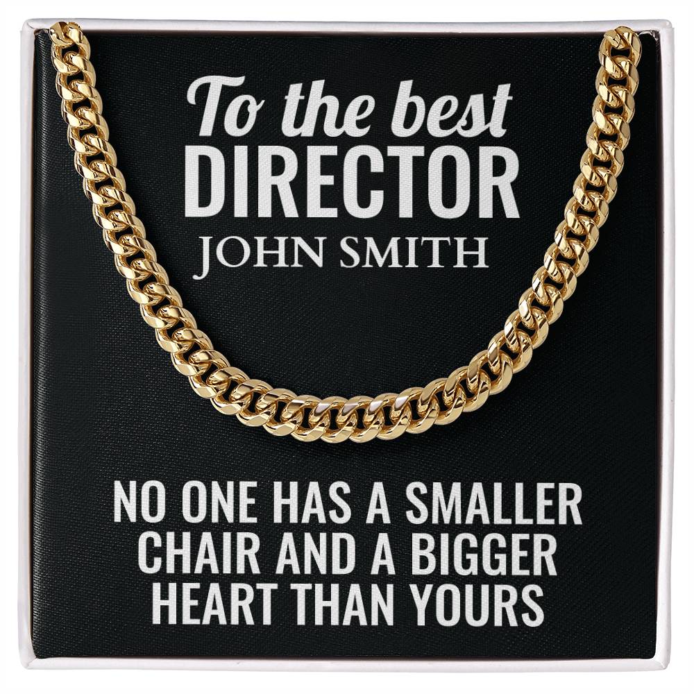 Personalized Director Cuban Link Chain Necklace
