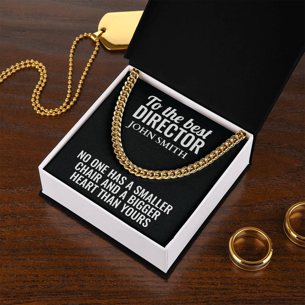 Personalized Director Cuban Link Chain Necklace