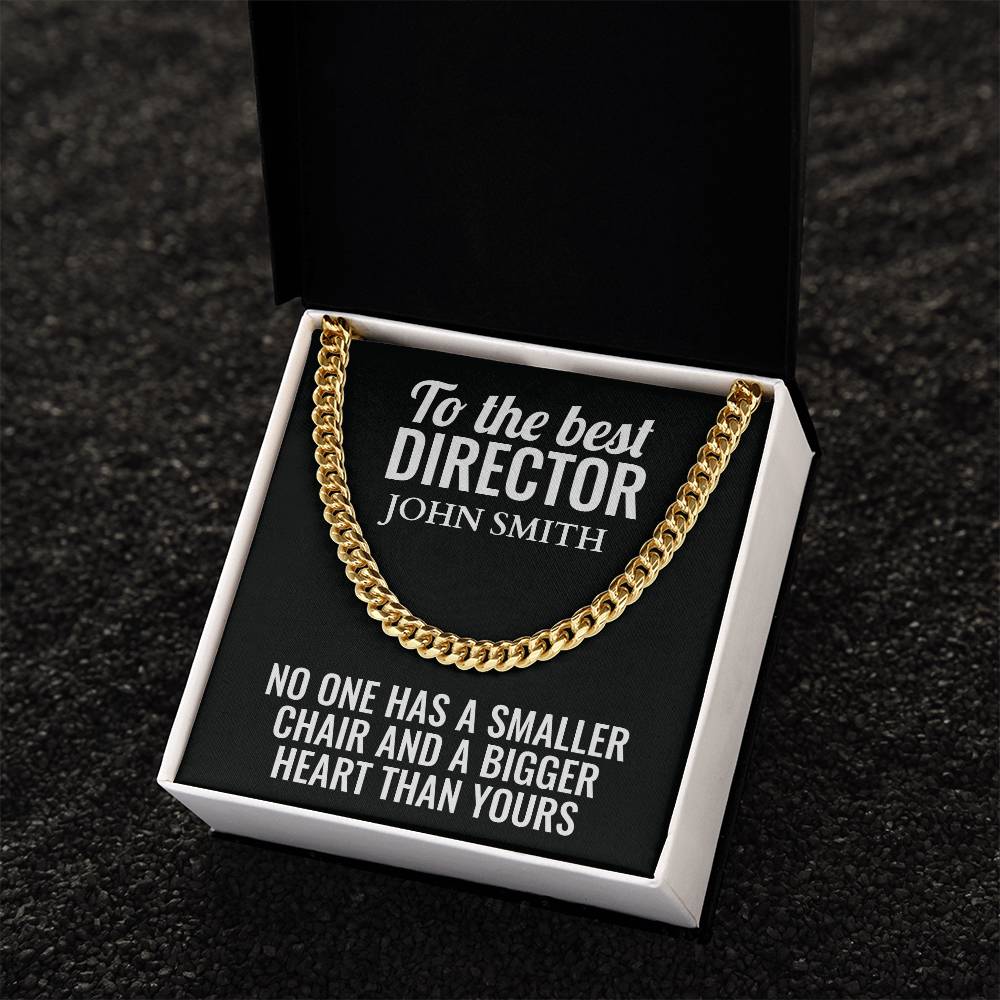 Personalized Director Cuban Link Chain Necklace