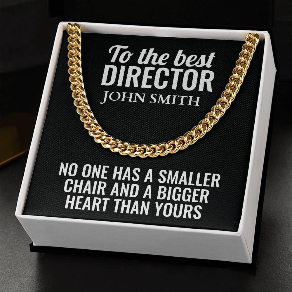 Personalized Director Cuban Link Chain Necklace