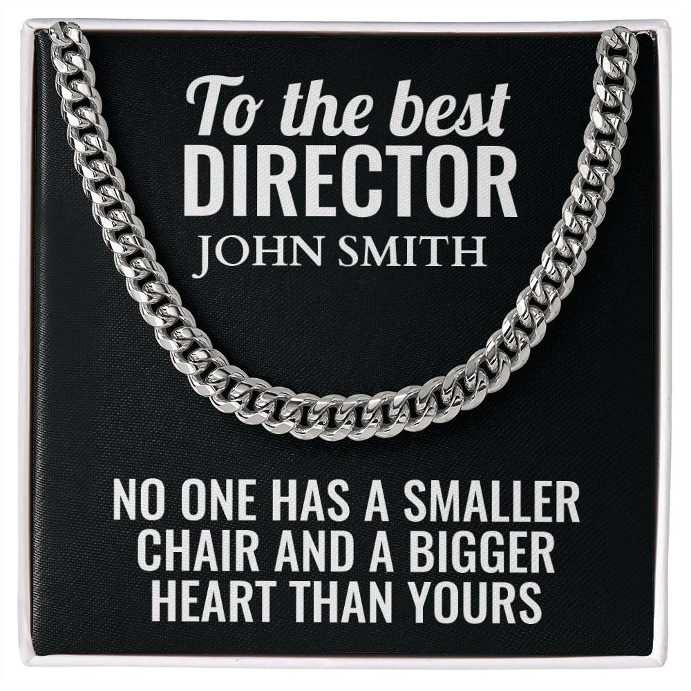 Personalized Director Cuban Link Chain Necklace
