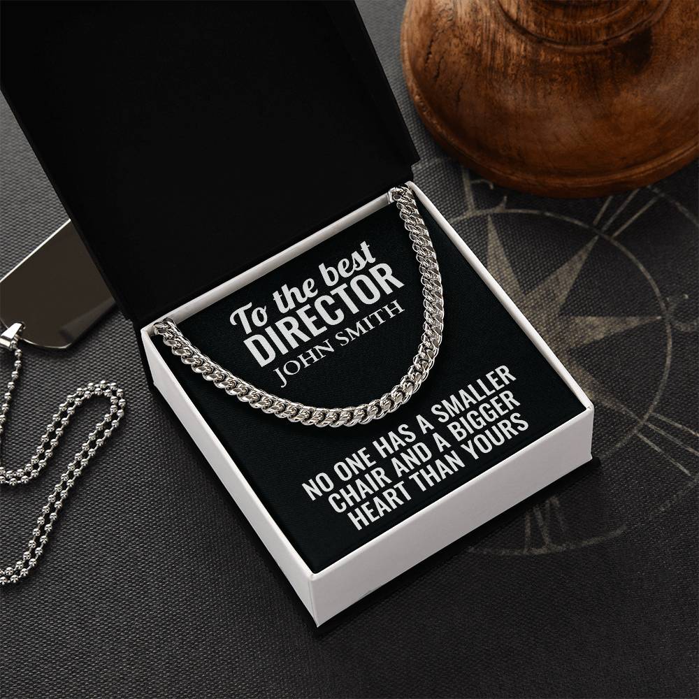 Personalized Director Cuban Link Chain Necklace