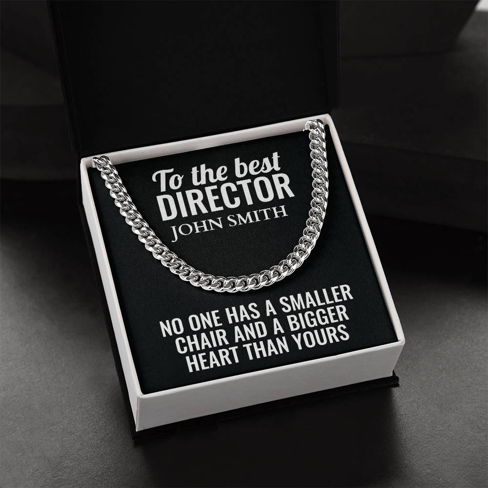 Personalized Director Cuban Link Chain Necklace