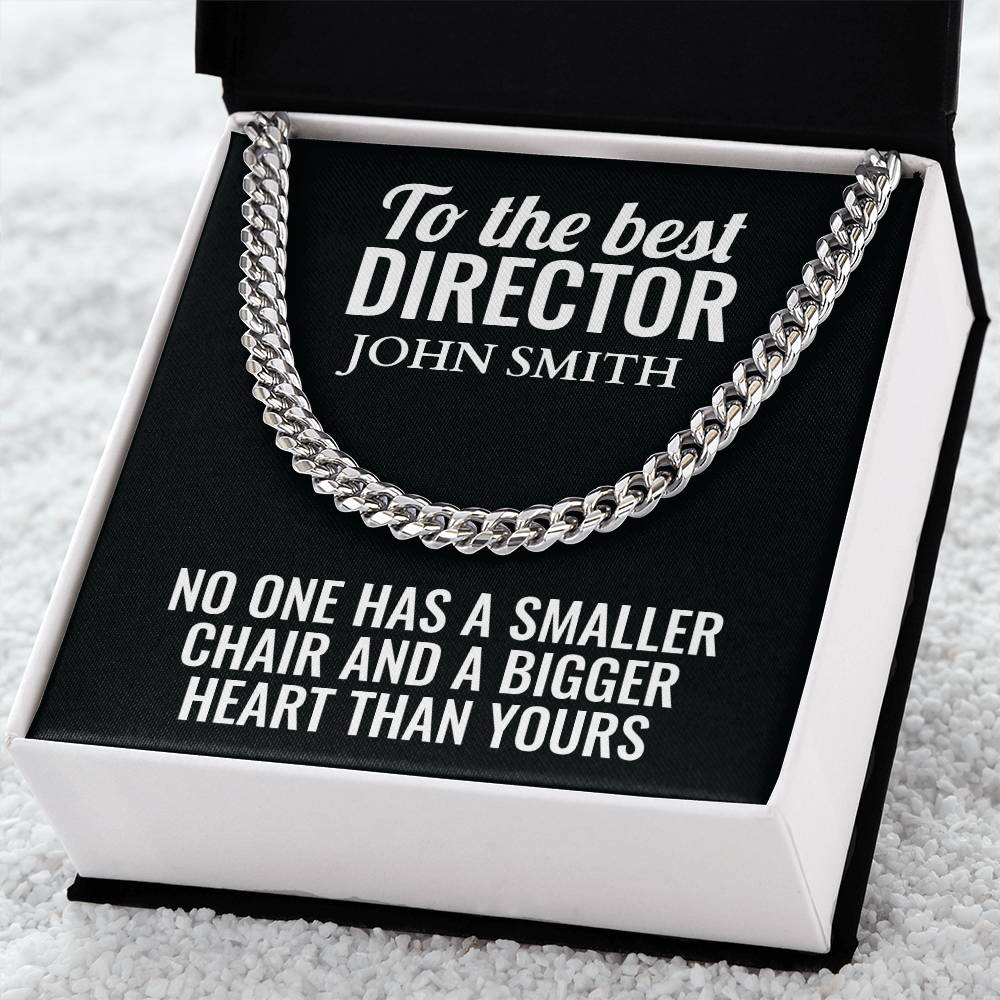 Personalized Director Cuban Link Chain Necklace