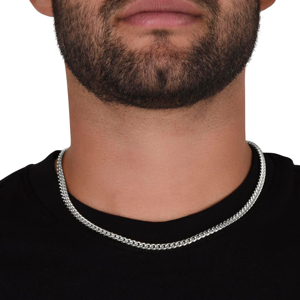 Personalized Bartender Cuban Link Chain Necklace