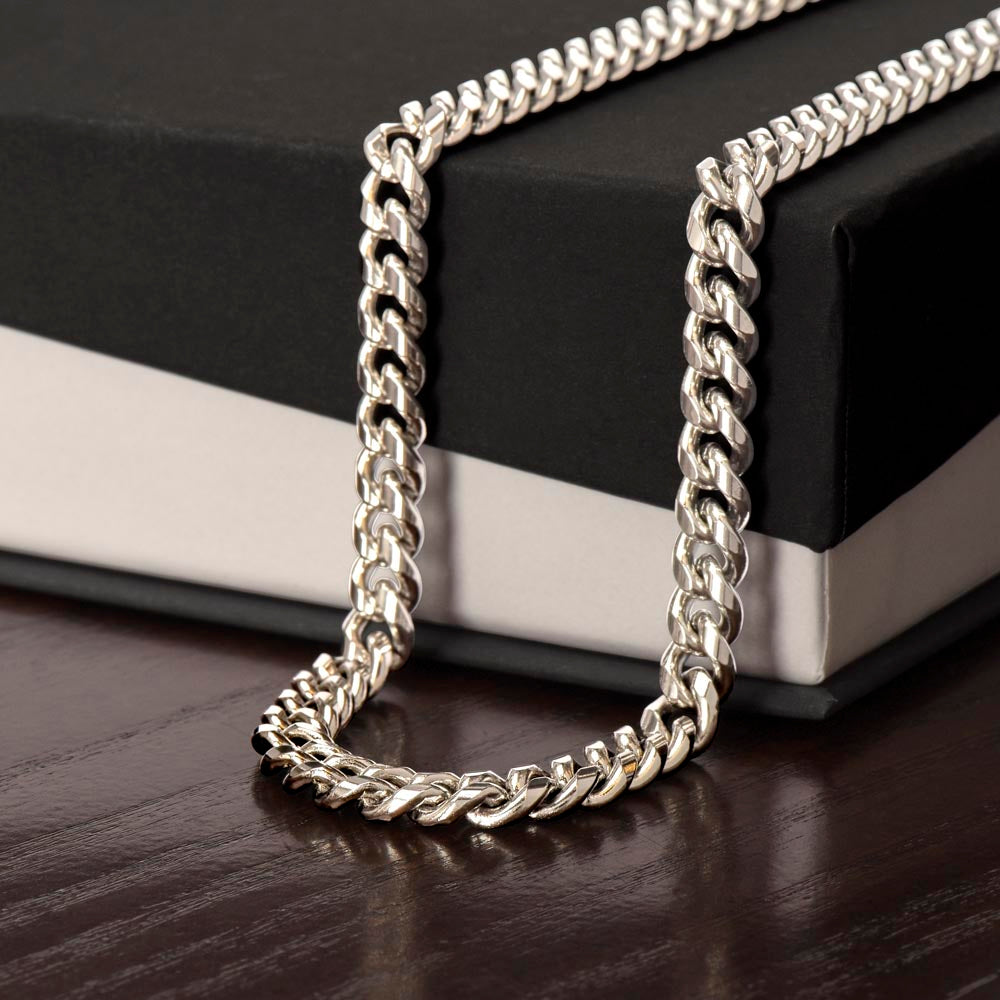 Personalized Bartender Cuban Link Chain Necklace