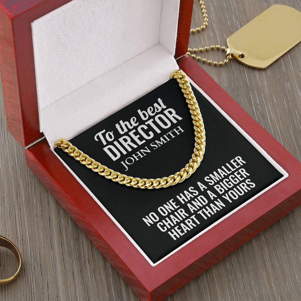 Personalized Director Cuban Link Chain Necklace