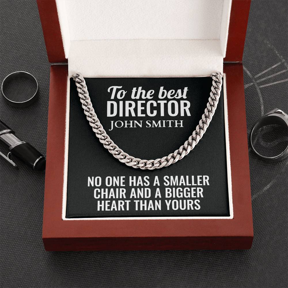 Personalized Director Cuban Link Chain Necklace